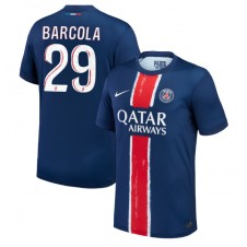 Paris Saint-Germain Bradley Barcola #29 Hemmatröja 2024-25 Korta ärmar